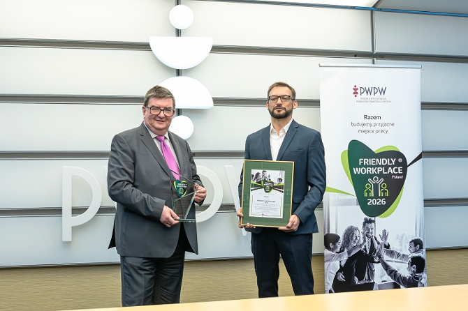 PWPW S.A. mit dem Titel Friendly Workplace 2026 ausgezeichnet